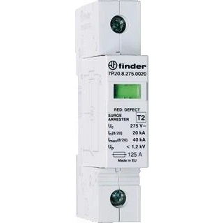 Afbeelding van Finder spd type 2 230vac 1 fase varistor l n 7p 21 8 275 1020