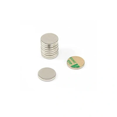 Afbeelding van Vernikkelde Milde Stalen Schijf met 3M Zelfklevend voor Kunst, Ambachten, Model Making, DIY en Hobby&#039;s 20mm dia x 2mm dik Pack van 10
