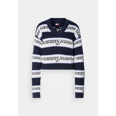 Afbeelding van Tommy Jeans Trui navy / lichtblauw wit