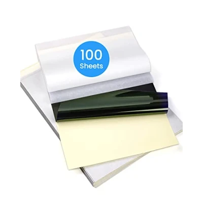 Afbeelding van Phomemo M08F Tattoo Transferpapier, Thermisch Stencilpapier Voor Tatoeages, Compatibel met TP81 TP86 Printer, A4 Formaat 210 x 297 mm, 100 vellen