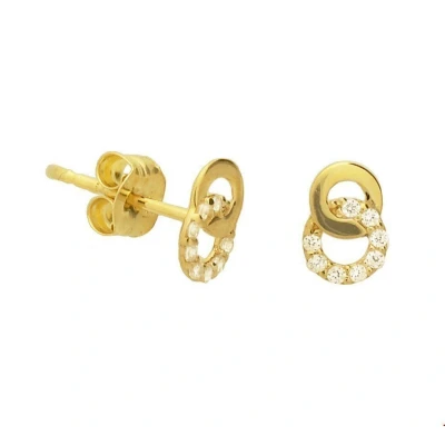 Afbeelding van Geelgouden Oorknoppen zirkonia 4017956 Oorbellen horloge Goudkleur