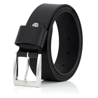 Afbeelding van LINDENMANN riem heren lederen heren/herenriem, vol rundlederen XXL, echt buffel leder riem, jeansriem zwart, kleur/kleur: maat: 135