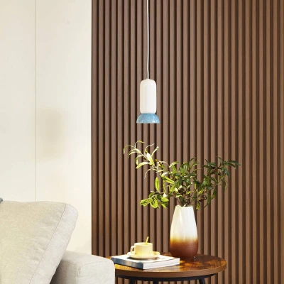 Afbeelding van Lindby hanglamp 1licht Keramiek GU10 wit, blauw