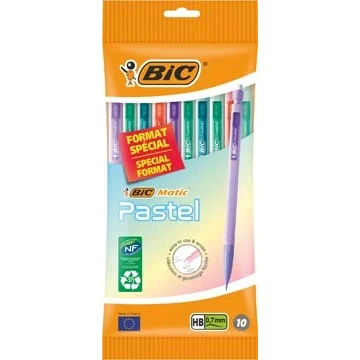 Afbeelding van BicMatic pastel vulpotlood, blister van 10 stuks, assorti vulpotlood
