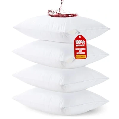 Afbeelding van Utopia Bedding Waterdichte Kussenbeschermers 50x70 cm (Set van 4) met Rits, Kussenslopen, Certificato Oeko TEX Kussenhoes