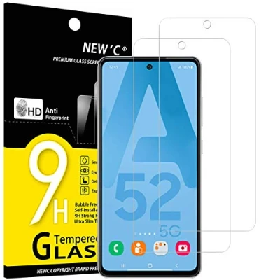 Afbeelding van NEW&#039;C 2 Stuks, Screen Protector voor Samsung Galaxy A52, A52 5G, A52S Gehard Glass Schermbeschermer Film 0.33 mm ultra transparant, resistent