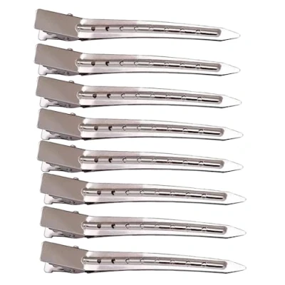 Afbeelding van Haarspelden, 8 stuks metalen haarklemmen, Duck Bill haarclips, professionele voor kapsels en make up