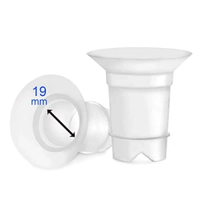Afbeelding van Maymom Flens sets 19 mm Voor Medela. en 24 Spectra schild/flens. gebruik met Freestyle, Harmony Sonata om het tepelkanaal te reduceren tot mm; 2 stuks.