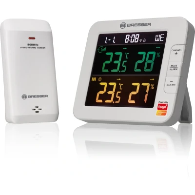 Afbeelding van Bresser Weerstation Tuya Smart Home 7 Thermo en Hygrometer Compatible met App Meet de Luchtkwaliteit