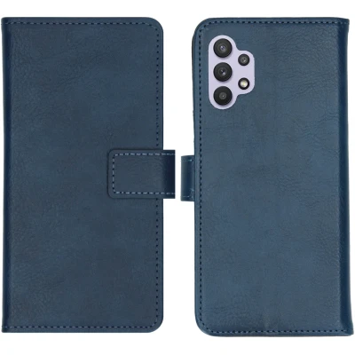 Afbeelding van Samsung Galaxy A32 (5G) Hoesje Kunstleder iMoshion Bookcase Donkerblauw Telefoonhoesje