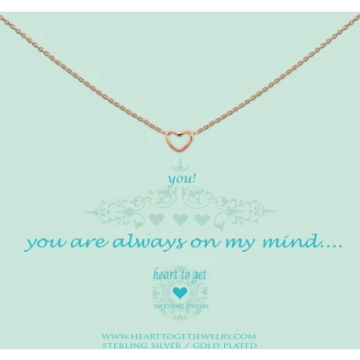 Afbeelding van Heart to Get Ketting met hanger RoséGoudkleurig Hart 40cm