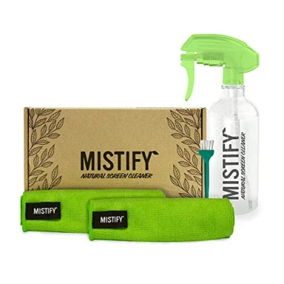 Afbeelding van Mistify Natuurlijke schermreiniger 500ml Screen Cleaner. Display reiniger met 2 microvezeldoeken en borstel [laptop, pc, monitor, touchscreen, tablet, smartphone, TV, TFT, LCD, LED, plasma ]