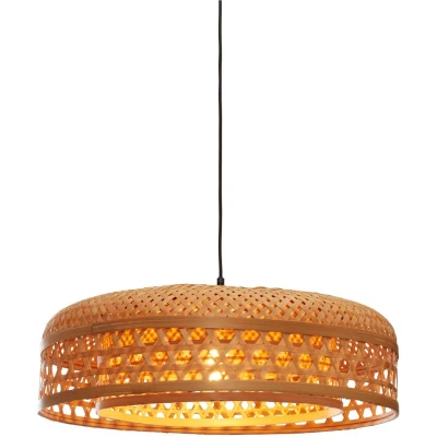 Afbeelding van Good&amp;Mojo Hanglamp Ubud Bamboe Dubbele Kap Naturel 60x60x18cm