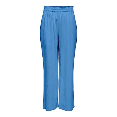 Afbeelding van ONLY Damesbroek met hoge taille, linnenmix, provence, (XL) W x 32L