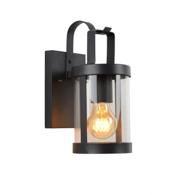 Afbeelding van Lucide LINDELO Wandlamp Buiten 1xE27 IP23 Zwart