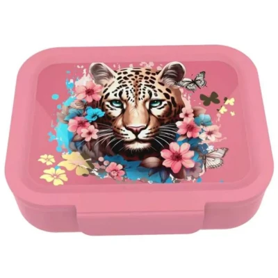 Afbeelding van Lunch Buddies lunchbox Leopard Flowers &amp; Butterfli