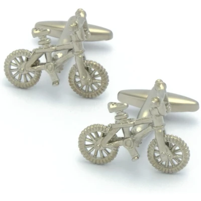Afbeelding van Manchetknopen BMX Crossfiets Mountainbike Zilverkleurig