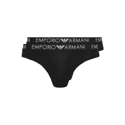 Afbeelding van Emporio Armani Thong 2 PACK String, Dames, Maat: Small, Nero