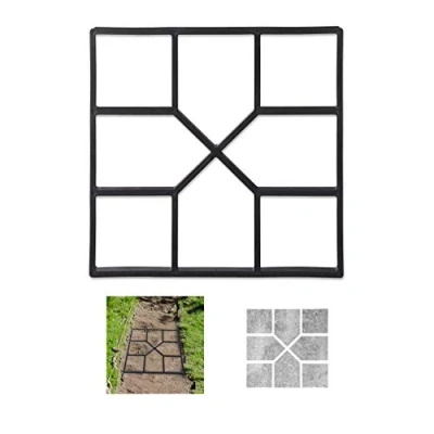 Afbeelding van Relaxdays tuinpad mal gietvorm vierkant stoeptegel betonvorm 40 x tuinpadmal