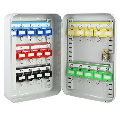 Afbeelding van HMF 12525 07 sleutelkast afsluitbaar, klein 25 haken x 17 7,5 cm lichtgrijs