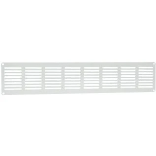 Afbeelding van Nedco plintrooster vlak alum. 400 x 80 mm wit