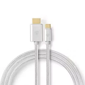 Afbeelding van USB C naar HDMI kabel Nedis 2 meter (4K@60Hz, Verguld)