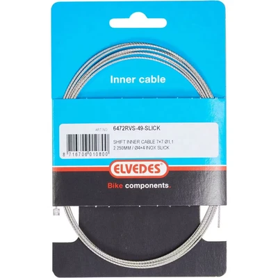 Afbeelding van Elvedes Schakel binnenkabel 2250mm RVS Slick Ø1,1mm N nippel (op kaart)