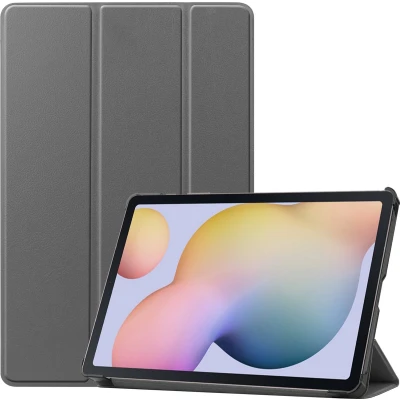 Afbeelding van Case2go Tablet Hoes geschikt voor Samsung Galaxy Tab S7 (2020) Tri Fold Book Case Grijs