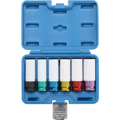 Afbeelding van BGS Kracht wielmoerdoppenset 1/2&quot; 6 delig