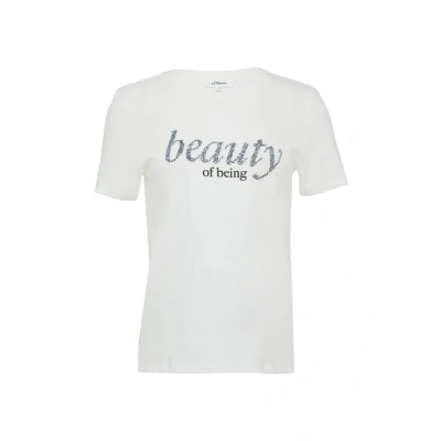 Afbeelding van s.Oliver IMPRIMÉES Tshirt print, Dames, Maat: 46, Creme