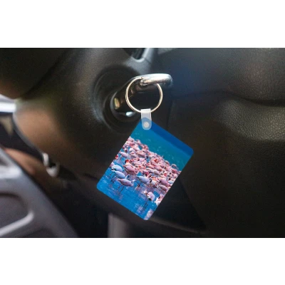 Afbeelding van Sleutelhanger Flamingo Water Tropisch Roze Uitdeelcadeautjes Plastic