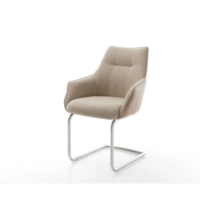 Afbeelding van sledemodel Alja Flex met armleuning rond roestvrij staal materiaalmix mud pocketveer kern