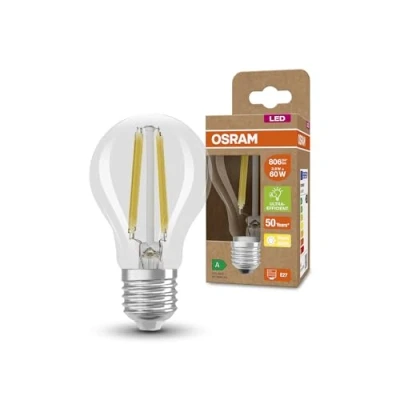 Afbeelding van OSRAM Lamps LED spaarlamp glazen gloeilamp E27 warm wit (3000K) 4 watt vervangt 60W zeer efficiënt en energiebesparend verpakking van 1 Enkele