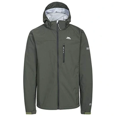 Afbeelding van Trespass Heren Stanford Waterdichte Softshell Jas met Capuchon Olijf, XXS