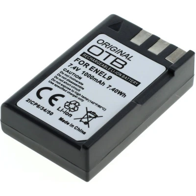 Afbeelding van Accu voor Fuji Nikon EN EL9 / EL9a 1000mAh