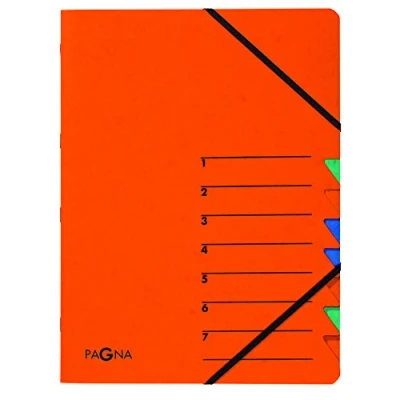 Afbeelding van Pagna Sorteermap Easy (verzamelmap, 7 vakken, 1 7) oranje