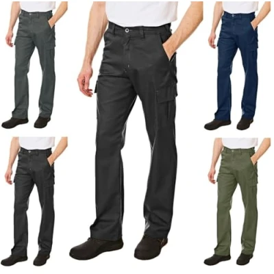 Afbeelding van Lee Cooper Heren 205 vracht multipocket vrachtwerk en werkkleding broek, zwart, 98 cm taille normale pijpen