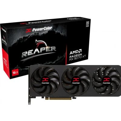 Afbeelding van PowerColor Radeon RX 9070 XT Reaper 16GB GDDR6 grafische kaart RDNA4, GDDR6, 3x DisplayPort, 1x HDMI