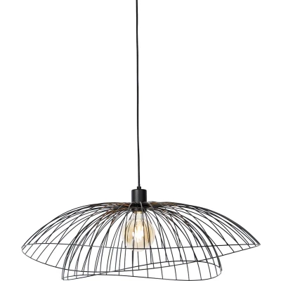 Afbeelding van QAZQA Smart hanglamp zwart 66 cm incl. Wifi G95 Pua