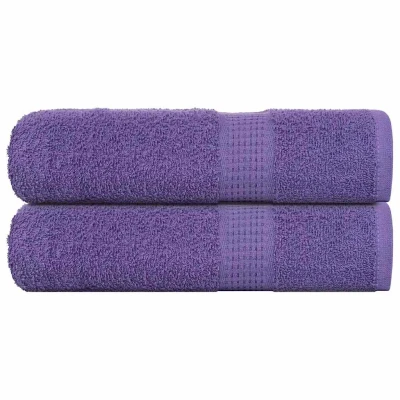 Afbeelding van vidaXL Douchehanddoeken 2 st 70x140 cm 360 g/m² 100% katoen paars