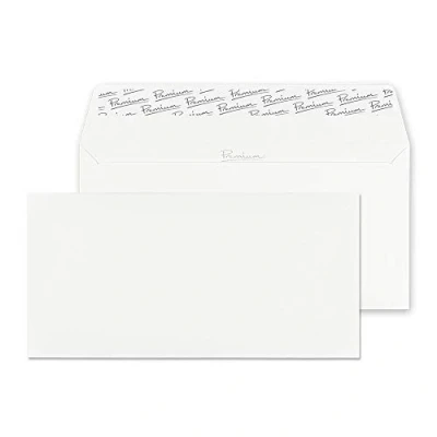 Afbeelding van Premium Business 37255 enveloppen zelfklevend glanzend wit wove DL 110 x 220 mm 120 g/m² 50 stuks