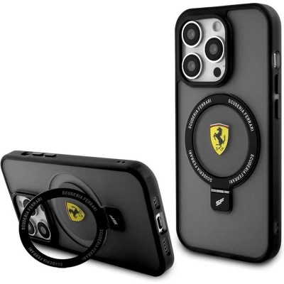 Afbeelding van Ferrari Ring Stand Back Case (MagSafe Compatible) Geschikt voor Apple iPhone 15 Plus (6.7&quot;) Zwart