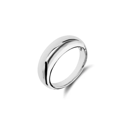 Afbeelding van Lucardi Dames Zilveren Ring breed 925 Zilver Zilverkleurig 16.50 / 52 mm
