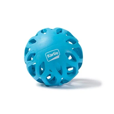 Afbeelding van Karlie 521606 rasterspeelbal, rubber kokos, blauw, 11 x 19, 5 cm, M, blauw