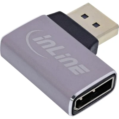 Afbeelding van InLine DisplayPort 1.4 Adapter, Data + Video Zwart, Grijs