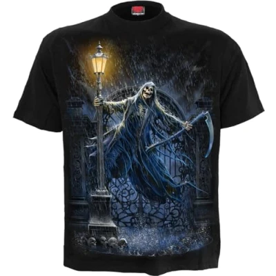 Afbeelding van Spiral Reaping In The Rain Heren T shirt XL Zwart