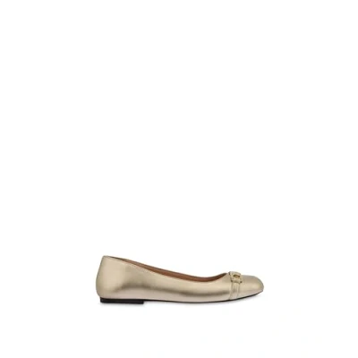 Afbeelding van LOVE Moschino Chain Strap Ballerina&#039;s, Dames, Maat: 38, Platino Leer