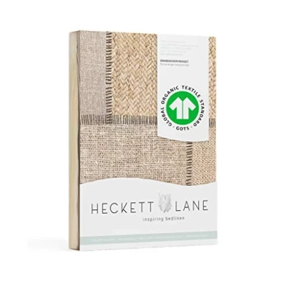 Afbeelding van Heckett &amp; Lane Rida Dekbedovertrek Eenpersoons 140x200/220 cm + 1 kussensloop 60x70 Woven Beige