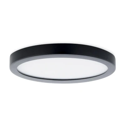 Afbeelding van LED Paneel Plafondlamp 24W, Rond 30cm, Opbouw, Warm Wit, Zwart