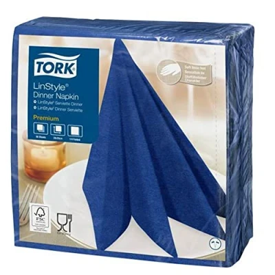 Afbeelding van Tork LinStyle diner servet, marineblauw, 50 stuks